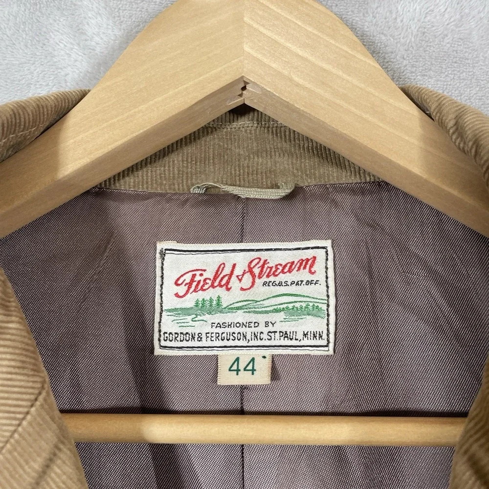 True Vtg 50s 60s Field & Stream Corduroy Blazer Jacket Sport Coat Mens 44 Cotton